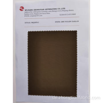 228t Nylon Full Dull Taslan atmungsaktive Beschichtung 5k / 5k